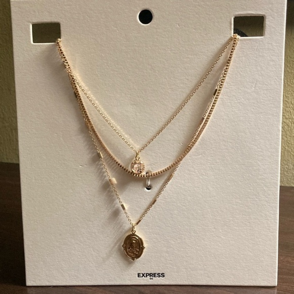 Express Gold Multi-Layer Necklace Set